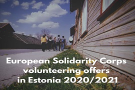 European Solidarity Corps volunteering in Estonia 2020 2021